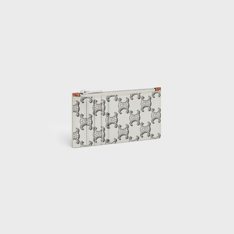 Celine Zipped In Triomphe Kanvas And Calfskin Kartlık Kahverengi | CL-591808