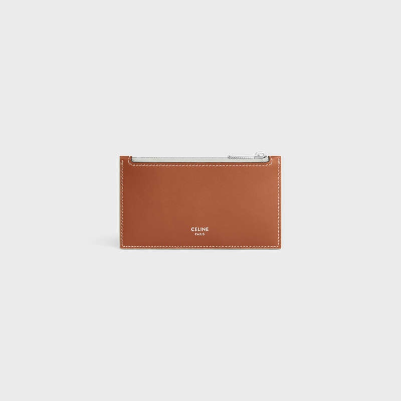 Celine Zipped In Triomphe Kanvas And Calfskin Kartlık Kahverengi | CL-591808