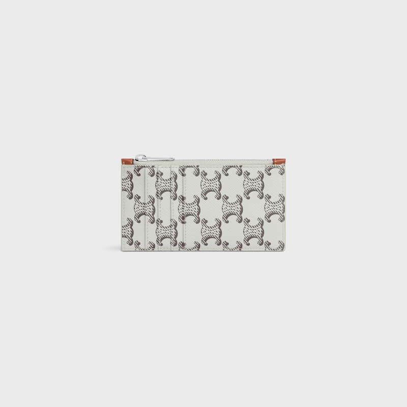 Celine Zipped In Triomphe Kanvas And Calfskin Kartlık Kahverengi | CL-591808