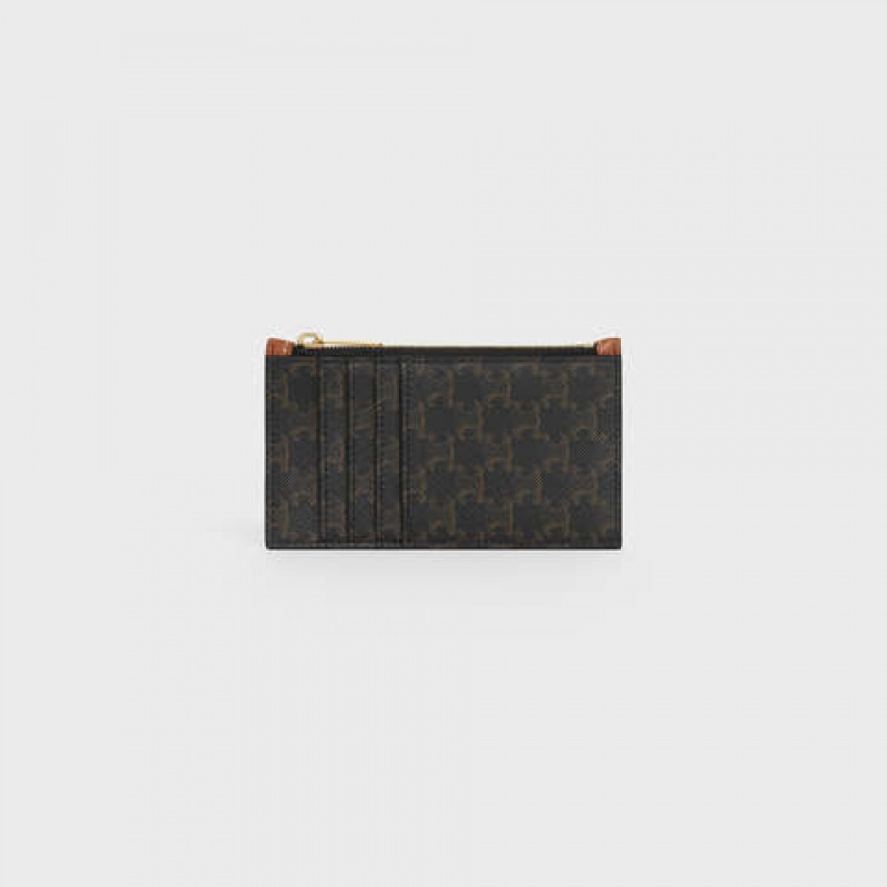 Celine Zipped In Triomphe Kanvas And Kartlık Kahverengi | CL-591809